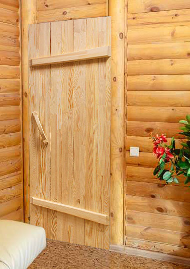 Дверь деревянная для бани и сауны из кедра