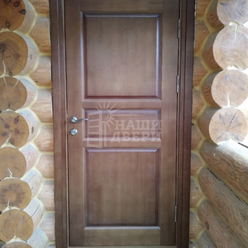 Входная утепленная дверь из массива сосны